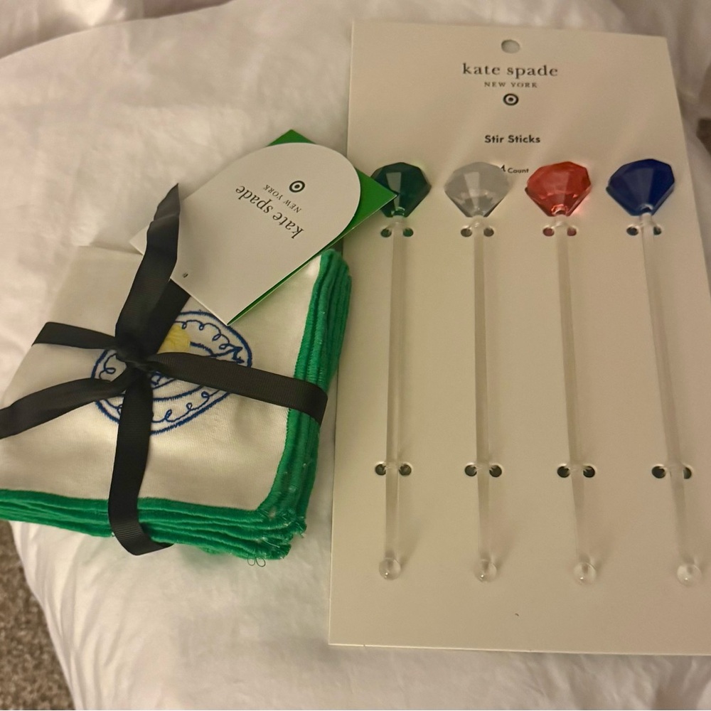 2 sets of Kate Spade ♠️ Target 🎯 Stir Sticks & Cocktail napkins